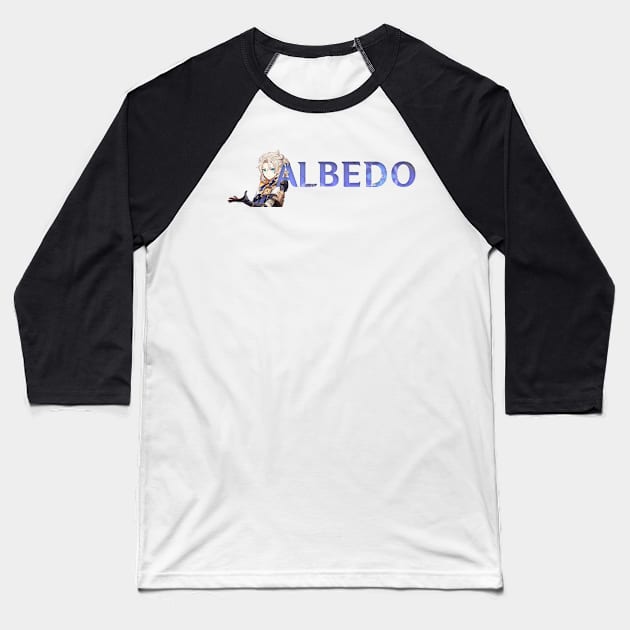 Genshin Impact Name Husbando Albedo Baseball T-Shirt by mardavemardave